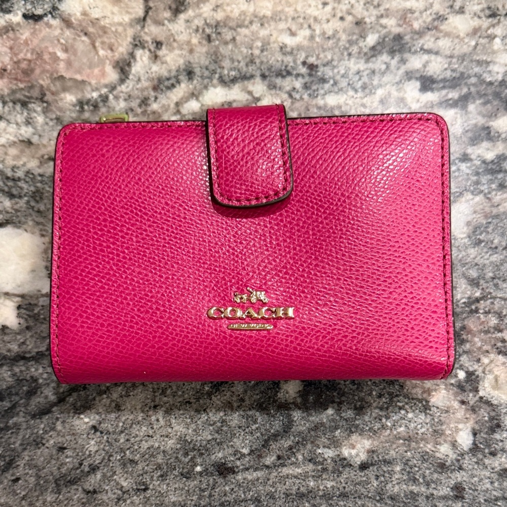 Coach Fuchsia Leather Wallet